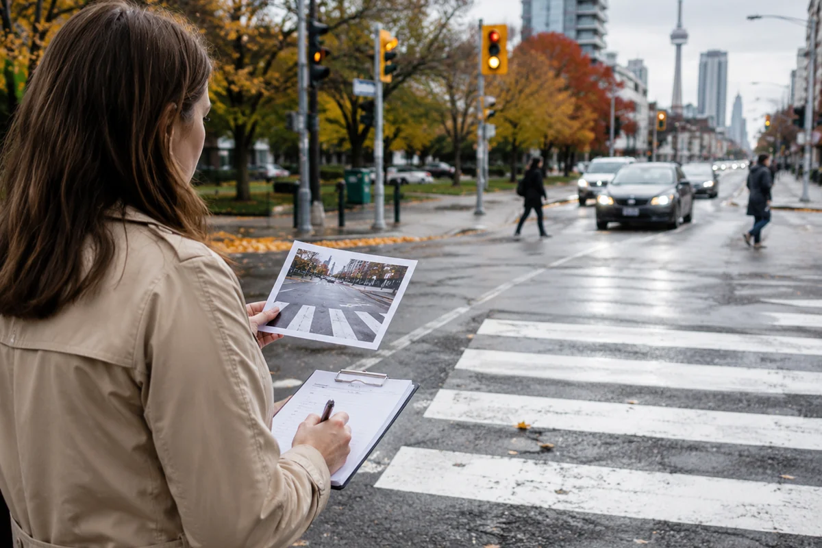 Pedestrian Collision Evidence at Kelowna Crosswalks: What to Record